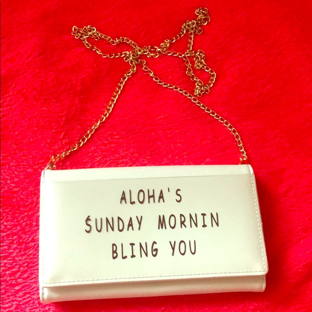 aquamarine small flat crossbody bag